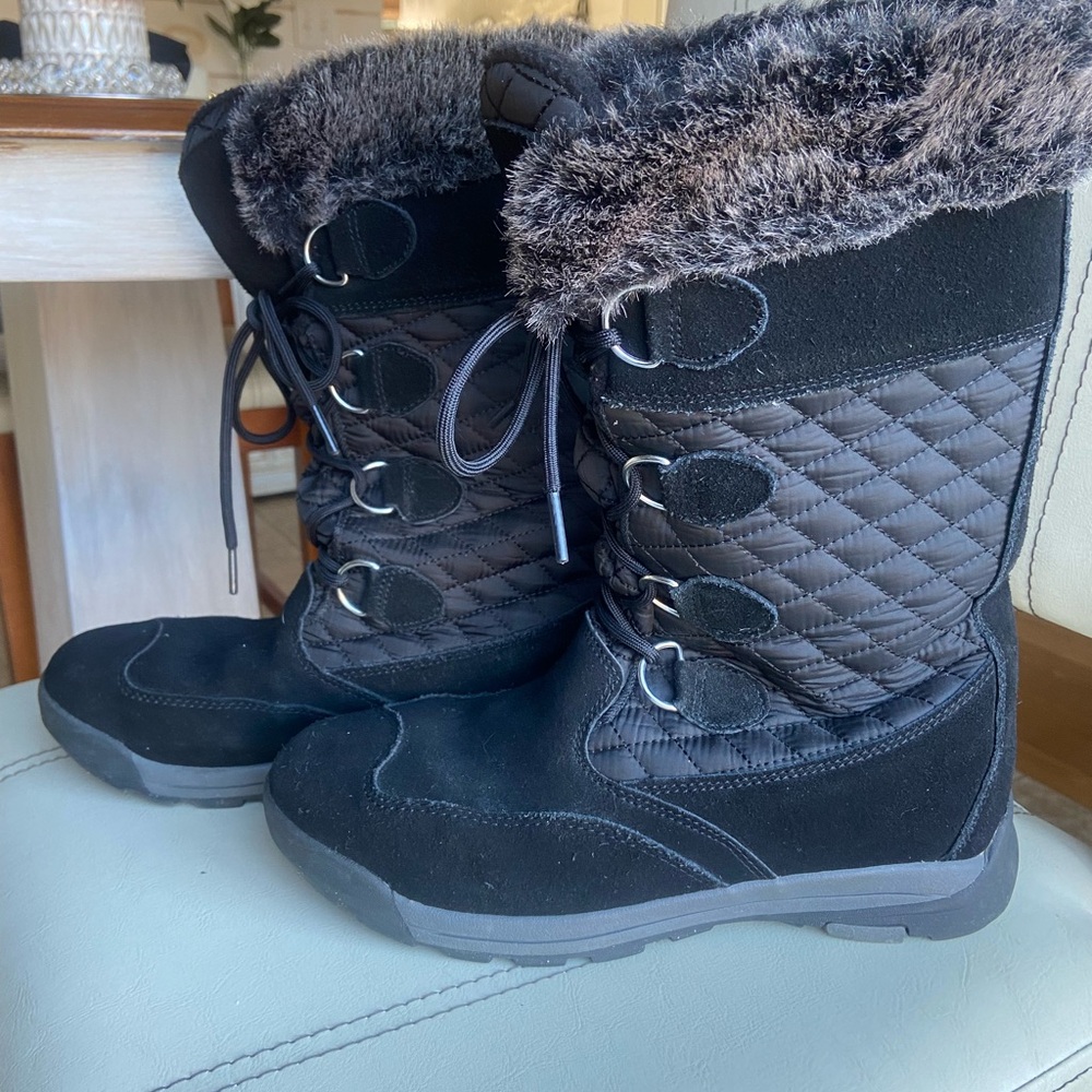 Land’s End Winter Boots -like new.  Sz 9 black